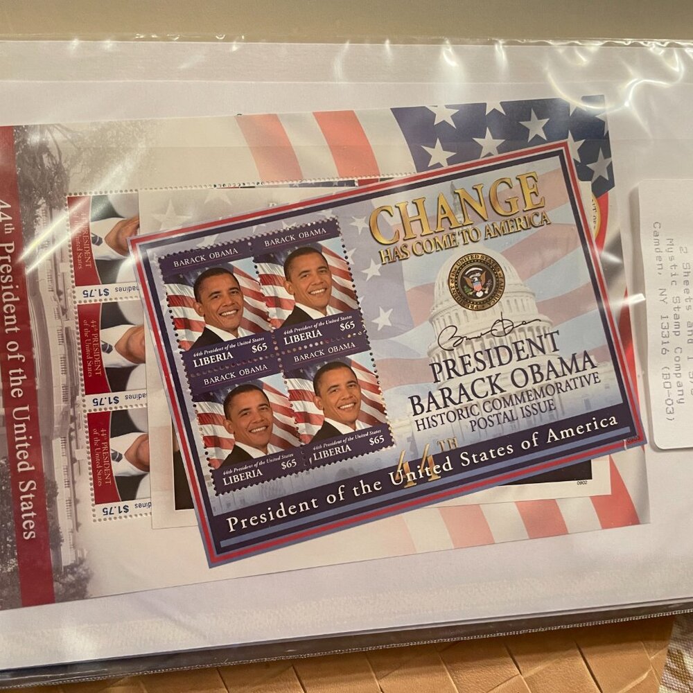 The President Obama Stamp Collection & Binder Mystic Stamp Company New